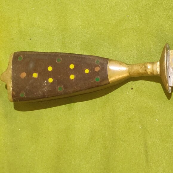 VINTAGE INDO-PERSIAN MIDDLE EAST TURKISH ENGRAVED FIGHTING KNIFE DAGGER KINDJAL - Picture 5 of 9